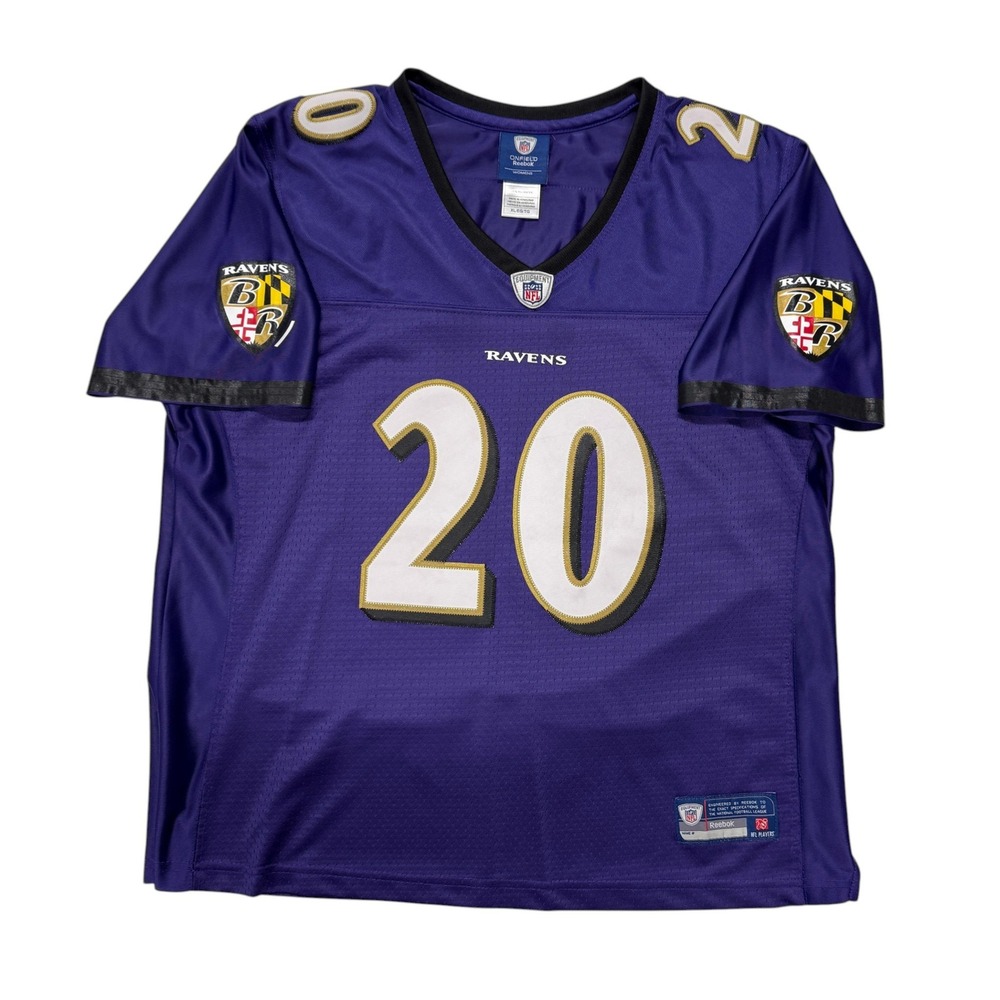 Reebok Baltimore Ravens Ed Reed #20 NFL Jersey Womens XL Purple